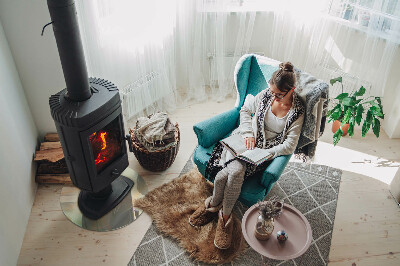 Kulatá skleněná podložka pod kamna Abstraktní mramorový motiv