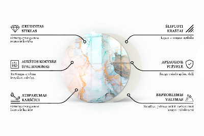 Kulatá podložka pod krb Květinový detail v plném květu