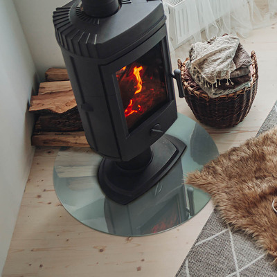 Kulatá podložka pod krb Mramorový motiv v jemných tónech