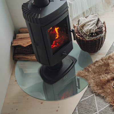 Kulatá podložka pod krb Mramorový motiv v jemných tónech