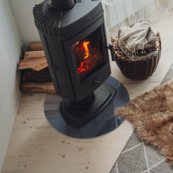 Kulaté sklo pod krbová kamna Barva: Tmavě modrá