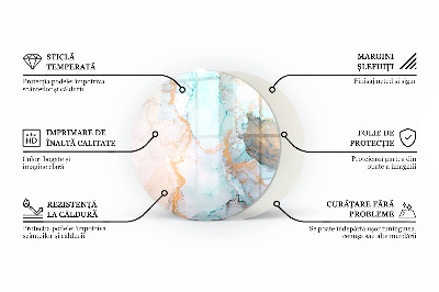 Kulatá skleněná podložka pod kamna Barva Hnědá