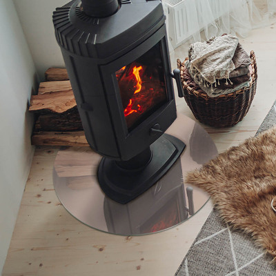 Kulatá skleněná podložka pod kamna Barva světle hnědá