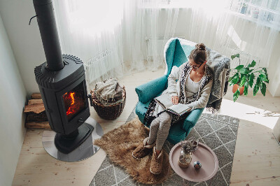 Kulatá skleněná podložka pod kamna Barva šedá