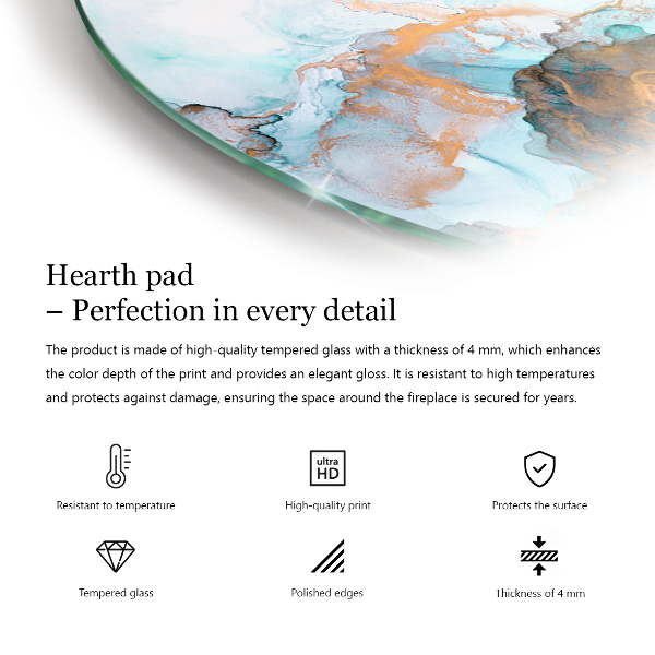 Kulatá skleněná podložka pod kamna Barva šedá