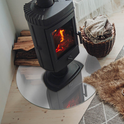 Kulatá skleněná podložka pod kamna Barva šedá