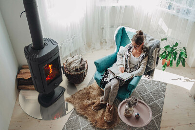 Kulatá skleněná podložka pod kamna Barva béžová