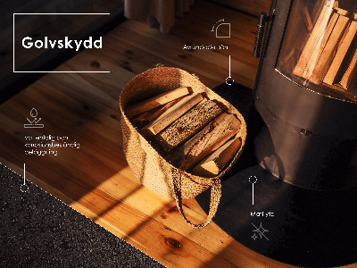 Obdélníková podložka pod kamna v industriálním metalovém provedení