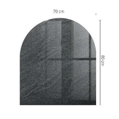 Půloválné sklo před krb Vzor z přírodního kamene