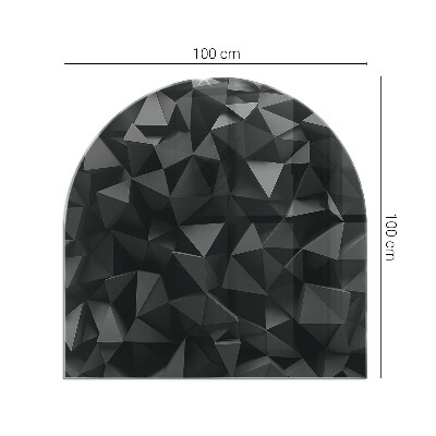 Půloválná podložka pod krbová kamna Geometrie ve třech rozměrech