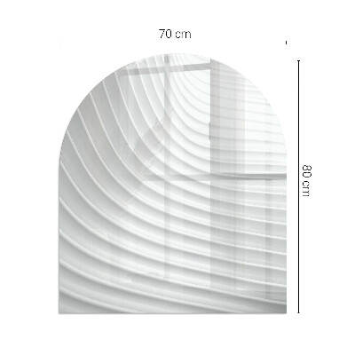 Půloválné sklo před krb Vlny jemných tvarů