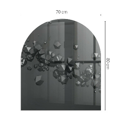 Půloválná skleněná podložka pod kamna Abstraktní oblačnosti se tvoří v pevných látkách