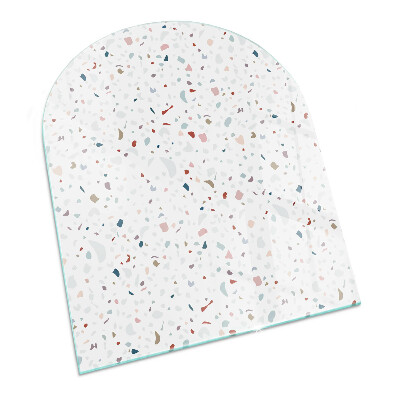 Půloválné sklo před krb Tvary v miniatuře