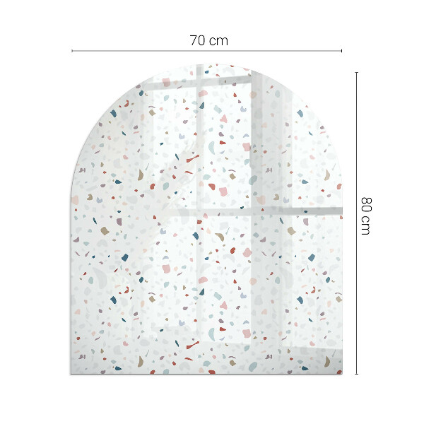 Půloválné sklo před krb Tvary v miniatuře