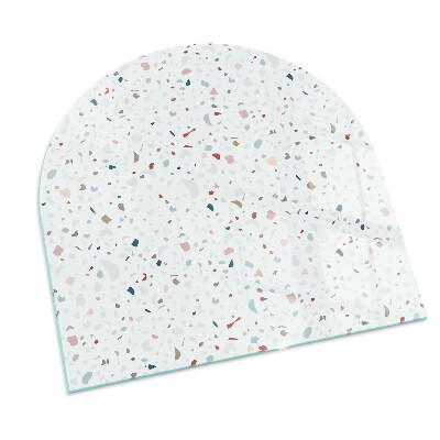 Půloválné sklo před krb Tvary v miniatuře