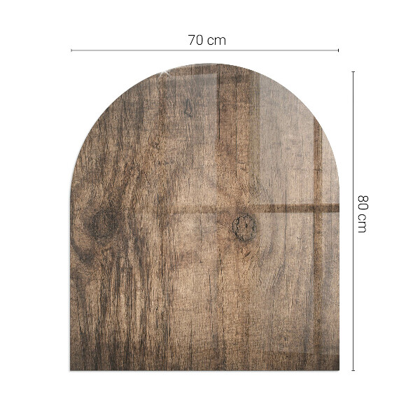 Půloválná podložka pod krbová kamna Vzor borovicového dřeva