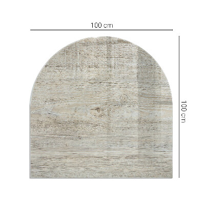 Půloválná podložka pod krbová kamna Vzor přirozeného světlého dřeva
