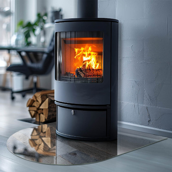 Půloválná podložka pod krbová kamna Barvy desek v různých odstínech