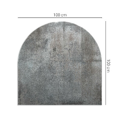 Půloválná skleněná podložka pod kamna Vzor surové struktury