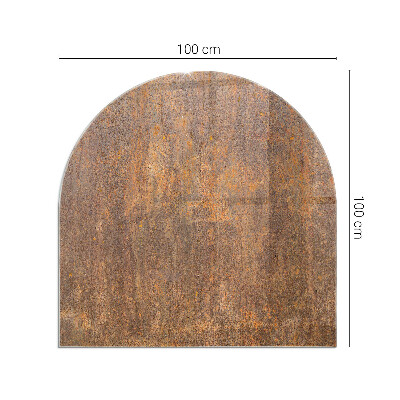 Půloválná podložka pod krbová kamna Rez na kovovém povrchu