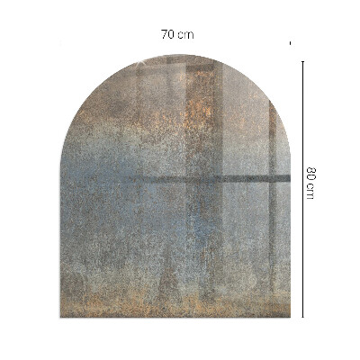 Půloválná skleněná podložka pod kamna Abstraktní vzor s různými texturami