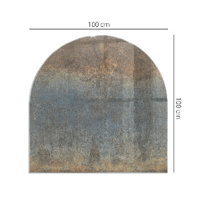 Půloválná skleněná podložka pod kamna Abstraktní vzor s různými texturami