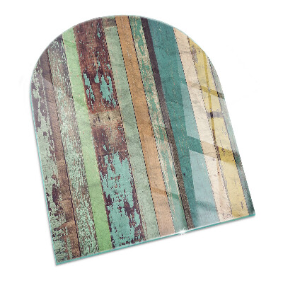 Půloválná skleněná podložka pod kamna Barvy desek v různých tónech