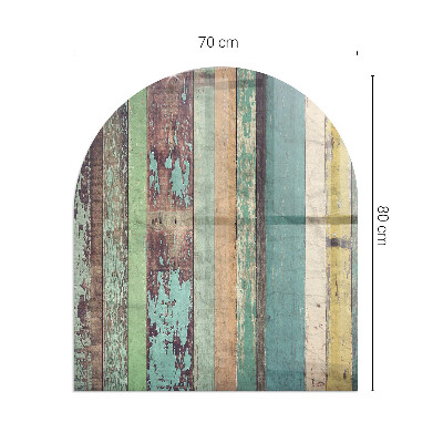 Půloválná skleněná podložka pod kamna Barvy desek v různých tónech