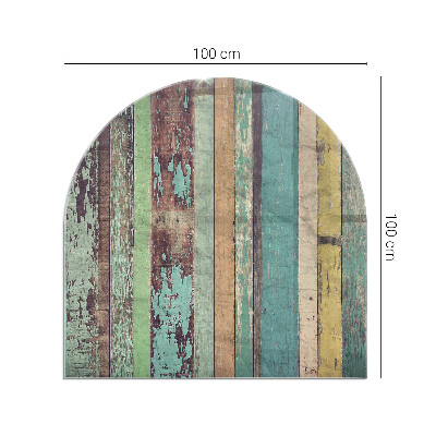 Půloválná skleněná podložka pod kamna Barvy desek v různých tónech