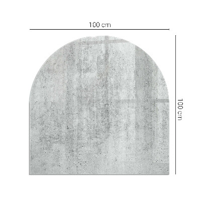 Půloválná podložka pod krbová kamna Konstrukce ze surového betonu