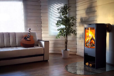 Půloválná podložka pod krbová kamna Vzor skalní struktury