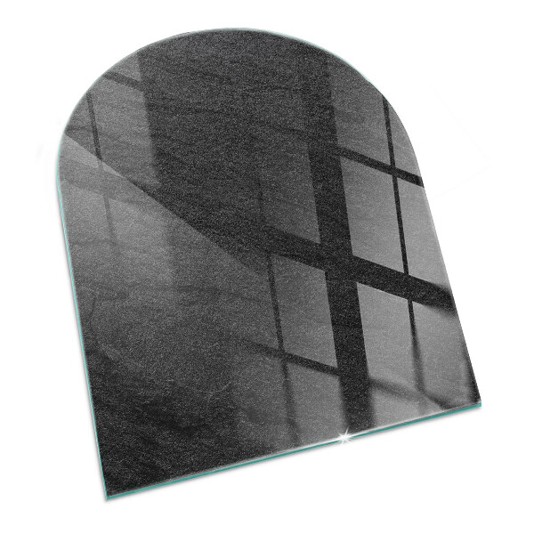 Půloválné sklo před krb Kamenná struktura vzor