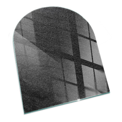 Půloválné sklo před krb Kamenná struktura vzor