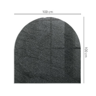 Půloválné sklo před krb Kamenná struktura vzor