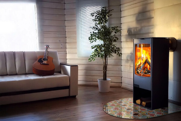 Půloválná skleněná podložka pod kamna Polygonální vzory na webu