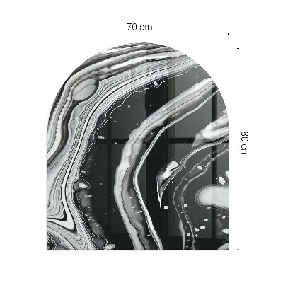 Půloválná podložka pod krbová kamna Abstraktní vlnité a lineární vzory