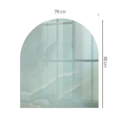 Půloválná podložka pod krbová kamna Mramorový motiv v jemných tónech