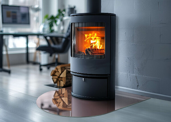 Půloválná podložka pod krbová kamna Barva růžová