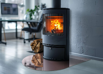 Půloválná podložka pod krbová kamna Barva růžová