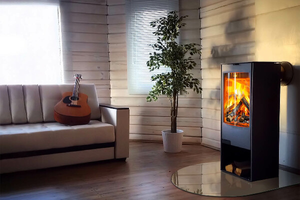 Půloválné sklo před krb Barva Hnědá