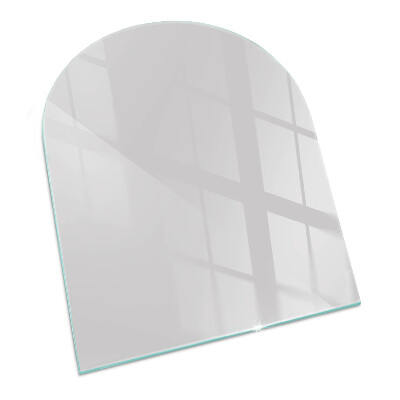 Půloválné sklo před krb Barva šedá