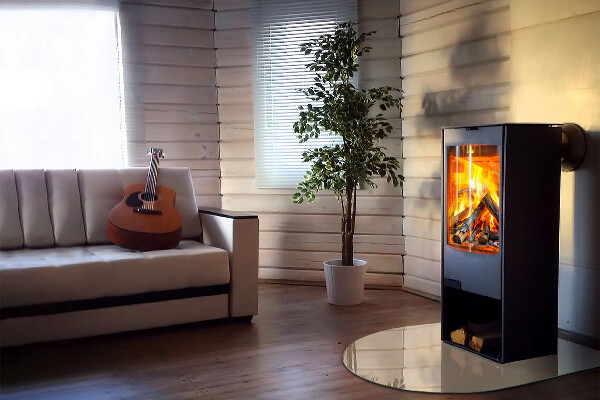 Půloválné sklo před krb Barva béžová