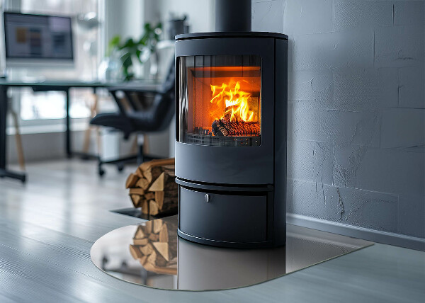 Půloválná podložka pod krbová kamna Barva Světle růžová