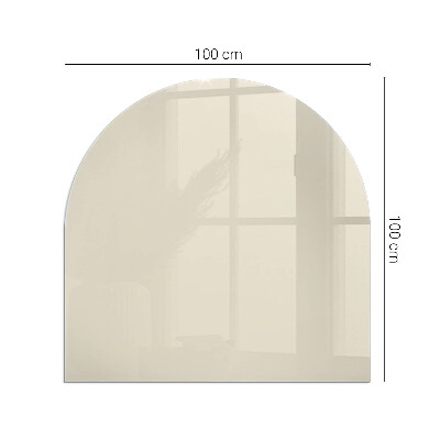 Půloválná skleněná podložka pod kamna Barva béžová