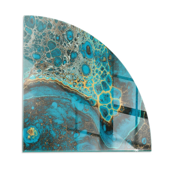 Rohová podložka pod krbová kamna Organický vzor v abstraktním stylu