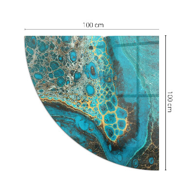 Rohová podložka pod krbová kamna Organický vzor v abstraktním stylu