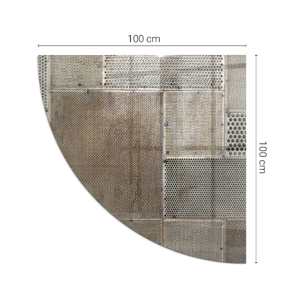 Rohová skleněná podložka pod kamna Motiv perforované oceli