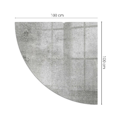 Sklo do rohu pod krb Vzorek surového betonu