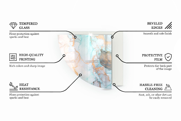 Sklo do rohu pod krb Kamenný vzor inspirovaný přírodou