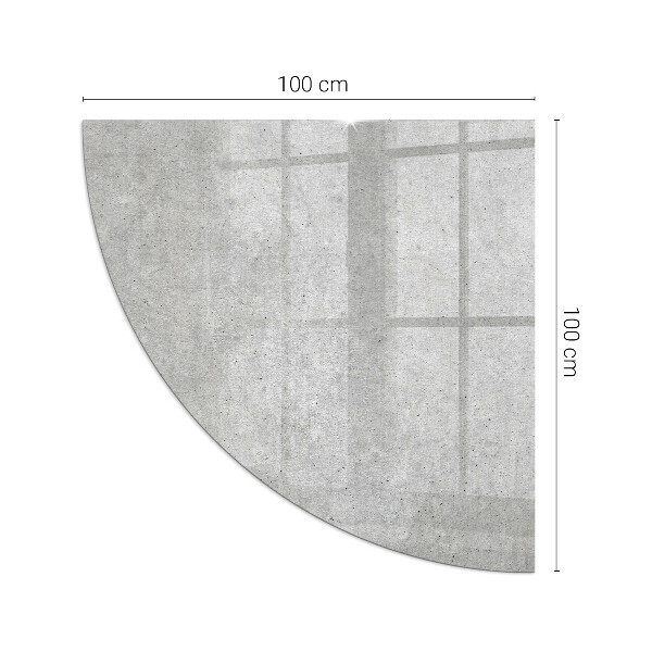 Rohová skleněná podložka pod kamna Betonová textura v syrovém stylu